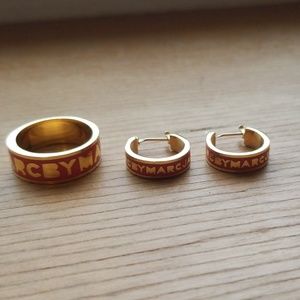 Marc by Marc Jacobs Enamel Ring and Earrings Set